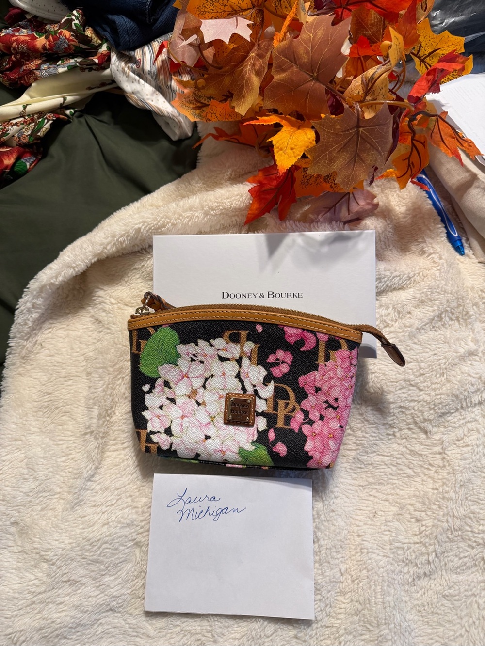 Dooney & Bourke Hydrangea Cosmetic Case